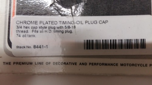 Tappo oblò fasatura-Timing Hole Plug serbatoi olio-oil tanks w. 5/8”-18 Harley D - Picture 7 of 9