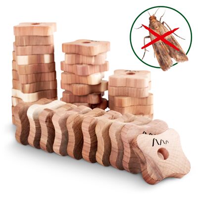 36x Gardigo Motten Stopp Mottenabwehr Kleiderschrank Zedernholz Mottenschutz 