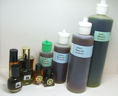 Zelda's Patchouli Body Oil 1/3oz 1oz 4oz 8oz 16oz ALL SIZES !