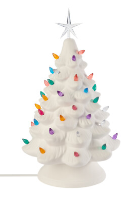 Ready to Paint Christmas Tree, Large 15.5'' Unfinished Ceramic Bisque Light Up