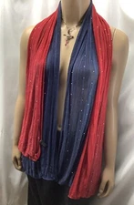 Red and Blue Scarves with Sparkle MMT230202/WTD