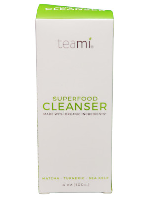 Teami Superfood Cleanser 4 oz 100 ml 100% Natural Matcha Turmeric Sea Kelp BNIB