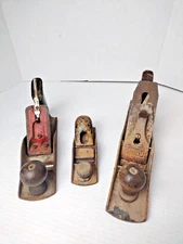 Three USA Made Vintage Wood Hand Planes Sargent 14"Two Unbranded