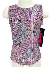 NWT Eurotard Gymnastics Tank Leotard 2389 Purple Dance Acro Girls Small 4-6