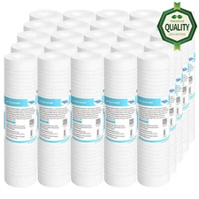 1-25 Pack 0.5/1/5 Micron 10x2.5" Grooved Sediment Water Filter For GE GXWH04F RO