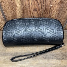 Oakley Zippered Soft Leather Sunglass Case Black Logo Strap