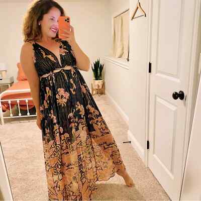rainbow metallic stripe dress Saylor