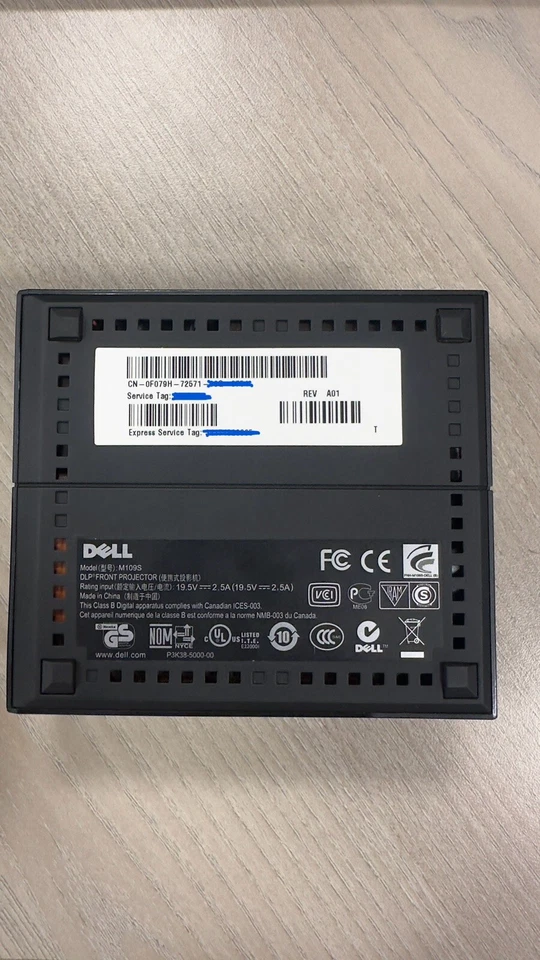 Dell M109S DLP Portable Projector with All Cables, Power Supply & Case - Image 2 of 4