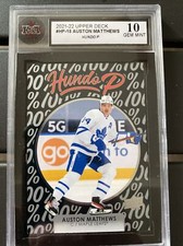 2021/22 UPPER DECK HUNDO P NHL HOCKEY CARD HP-18 AUSTON MATTHEWS KSA 10 GEM MINT