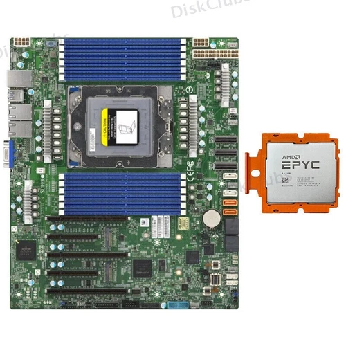 New Supermicro H13SSL-N Motherboard + AMD EPYC 9V33X 96 Cores CPU OEM of 9684X