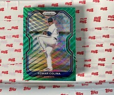 2021panini prizm baseball green wave prizim edwar colina Rookie #51
