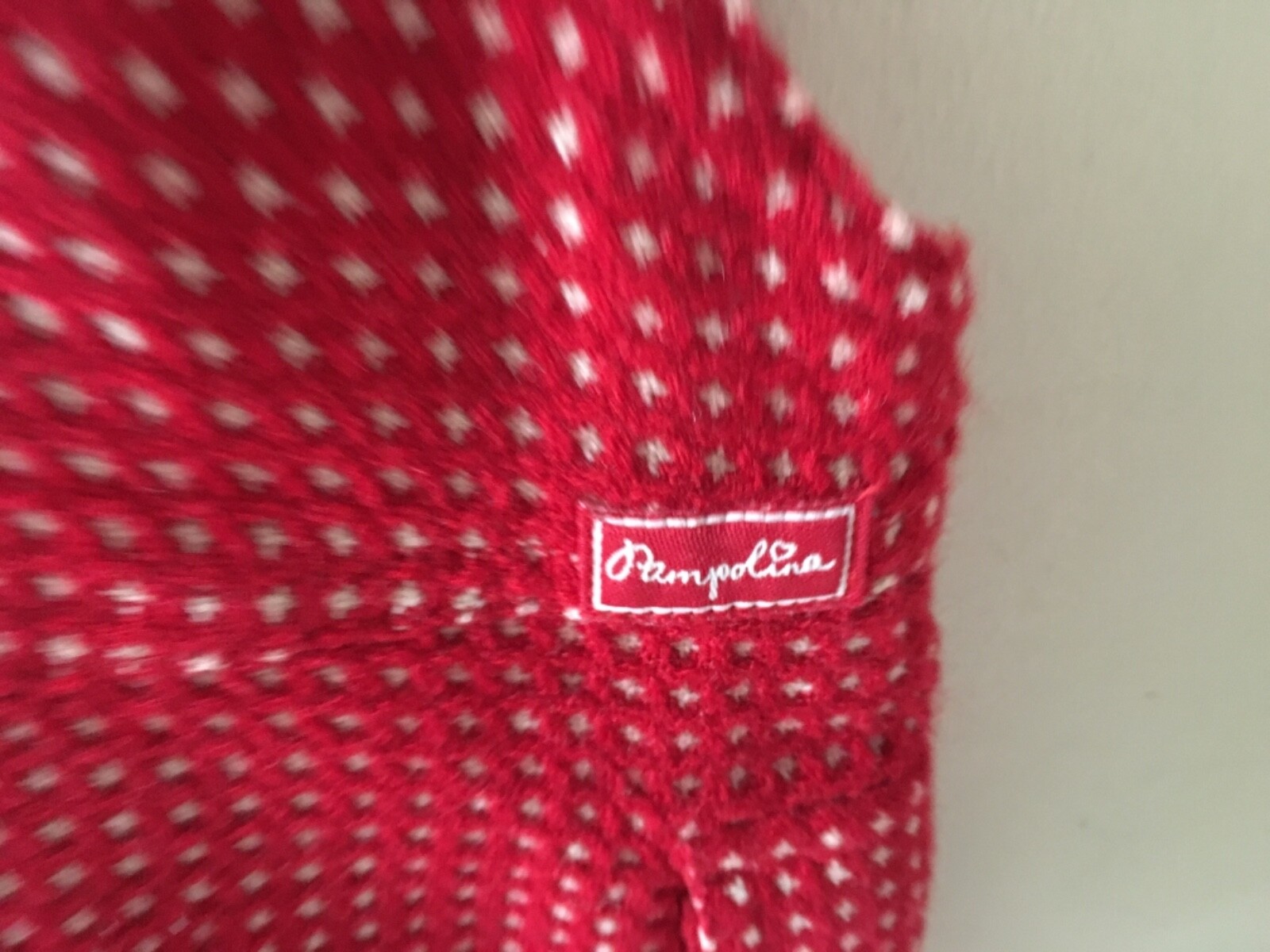 Pampolina Girls Holiday. Toddler 24 MO  Red & White Jumper with Toille Print EUC image 4