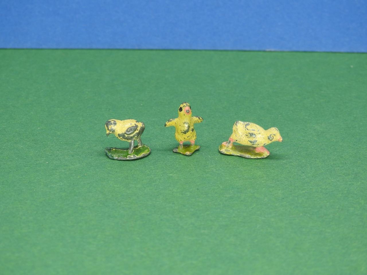 Britains 1926 Cable Granja Serie Raro Pollitos #544 Running Picoteo & Alas