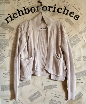 Free People We The Free Worn Thru Surplus Cardi Sweater Champagne