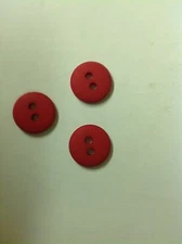 NEW 25 PC PKG.3/8 INCh ATOM  RED  DULL FINISH BUTTONS