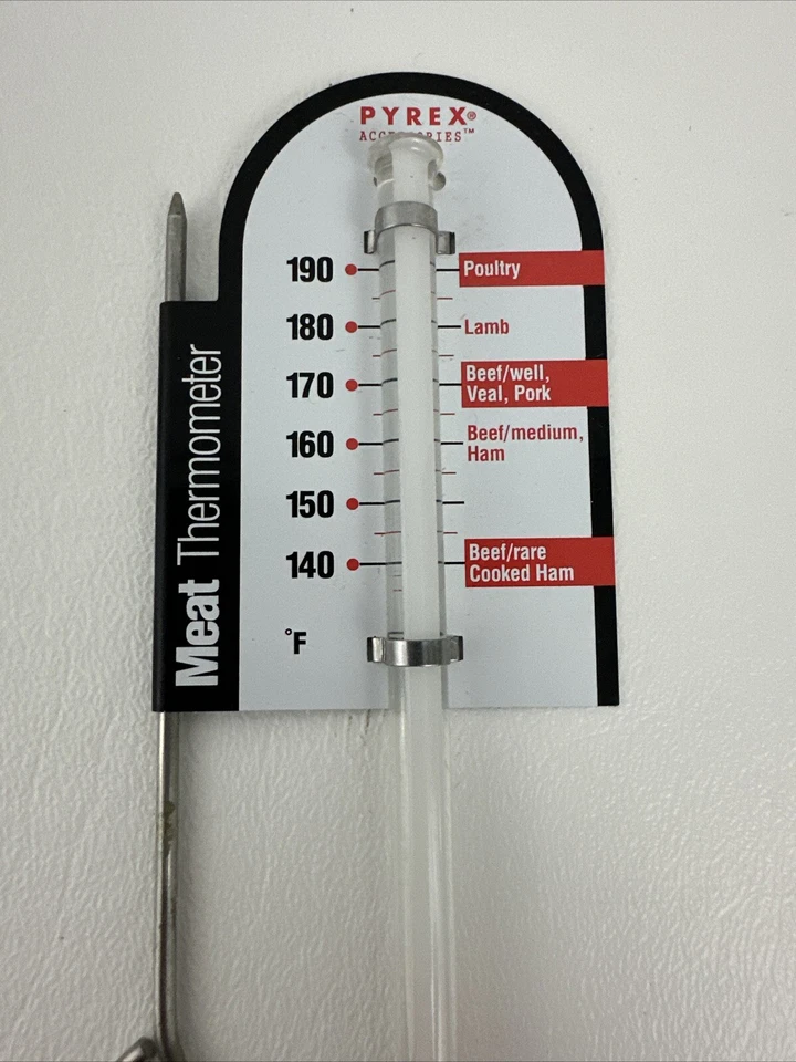 Vintage Pyrex Glass  Meat Thermometer New Open Package - Image 2 of 4