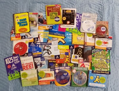 Lot of 34 AOL America Online Promo CD Vintage Disks NEW factory SEALED AOL1