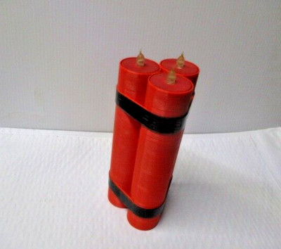 3d print night light that look like 3 sticks of dynamite, Halloween decoration