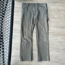 VINTAGE  Dickies Faded Sage Carpenter Workwear Pants sz W36 L34