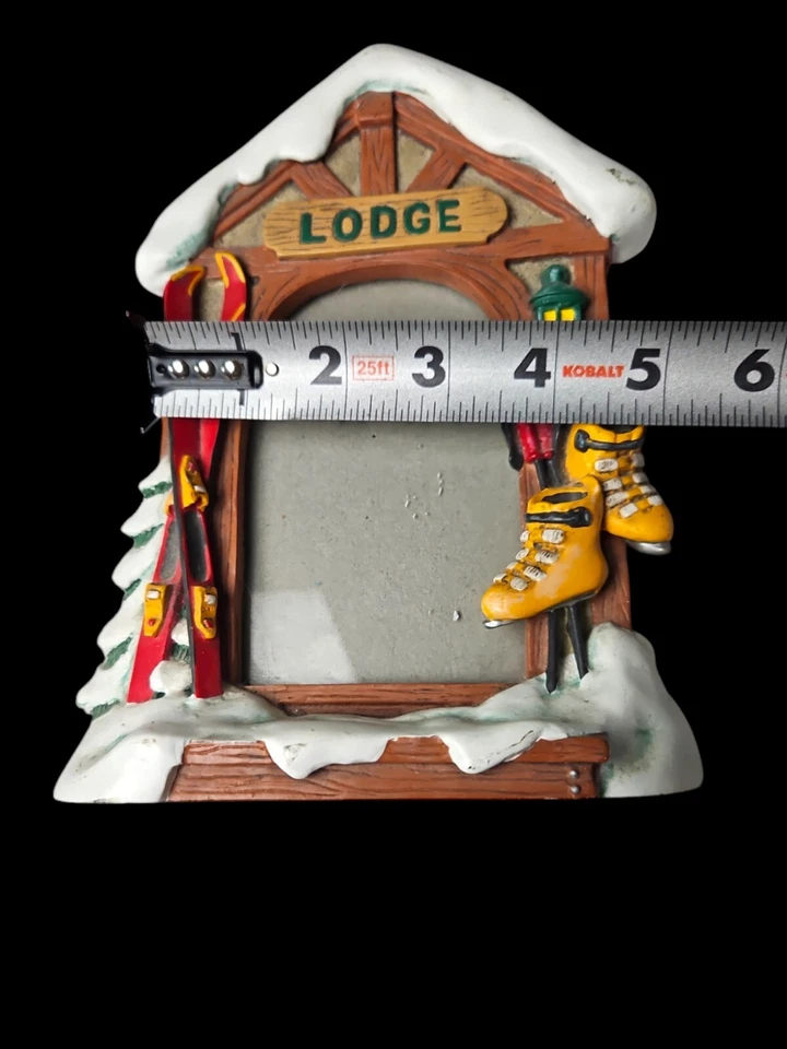 Ski Lodge 3D Photo Frame~Lodge/ Cabin~Skis~Snow - Image 4 of 4