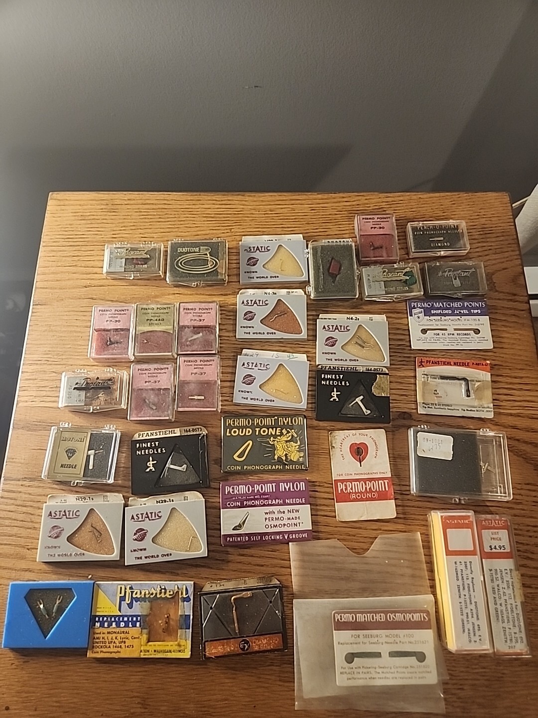 Vintage Lot of Cartridge Record Player Parts Diamond Astatic Permo ETC