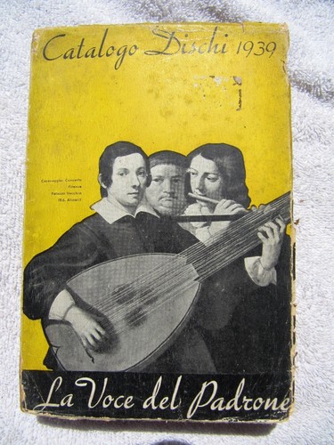1938 Italian HMV La Voce del Padrone CATALOGO DISCHI Grammofono General CATALOG