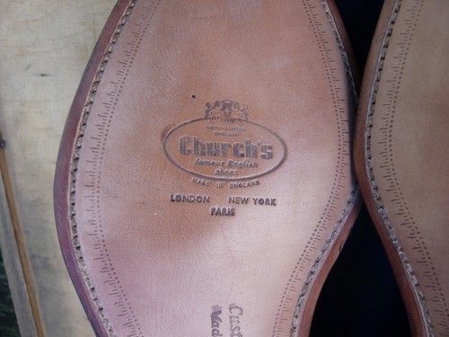 CHURCH’S OXFORD SHOES VINTAGE BLACK LEATHER UK7 MENS BALMORAL UNWORN CONDITION - Picture 11 of 13