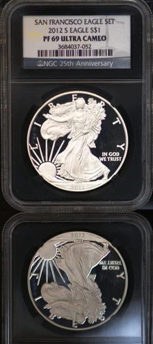 2012 S American Silver Eagle PF 69 NGC Proof ~ San Francisco Eagle Set