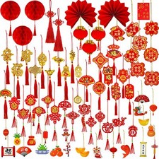 166 Pcs Chinese New Year 2025 Decorations Hanging Ornaments for Home Tree Decor
