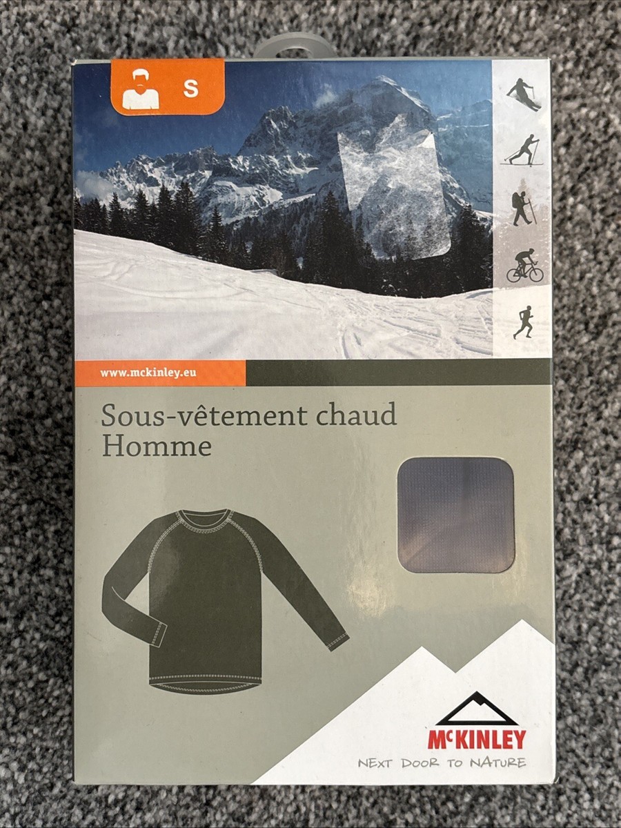 McKinley Men's Base Layer Thermal Long Sleeve Top Navy Blue Size