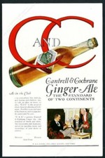 1923 Cantrell & Cochrane Ginger Ale bottle color photo vintage print ad