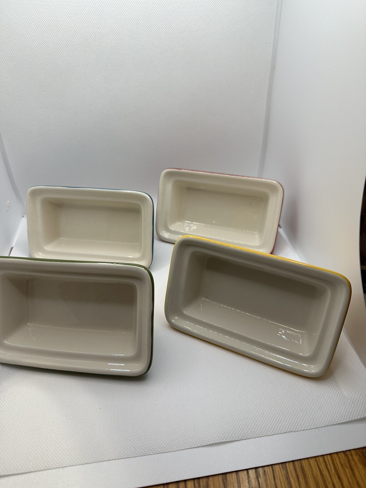 Brightly colored mini ceramic loaf pans 3 1/4 x 5 1/4 eBay