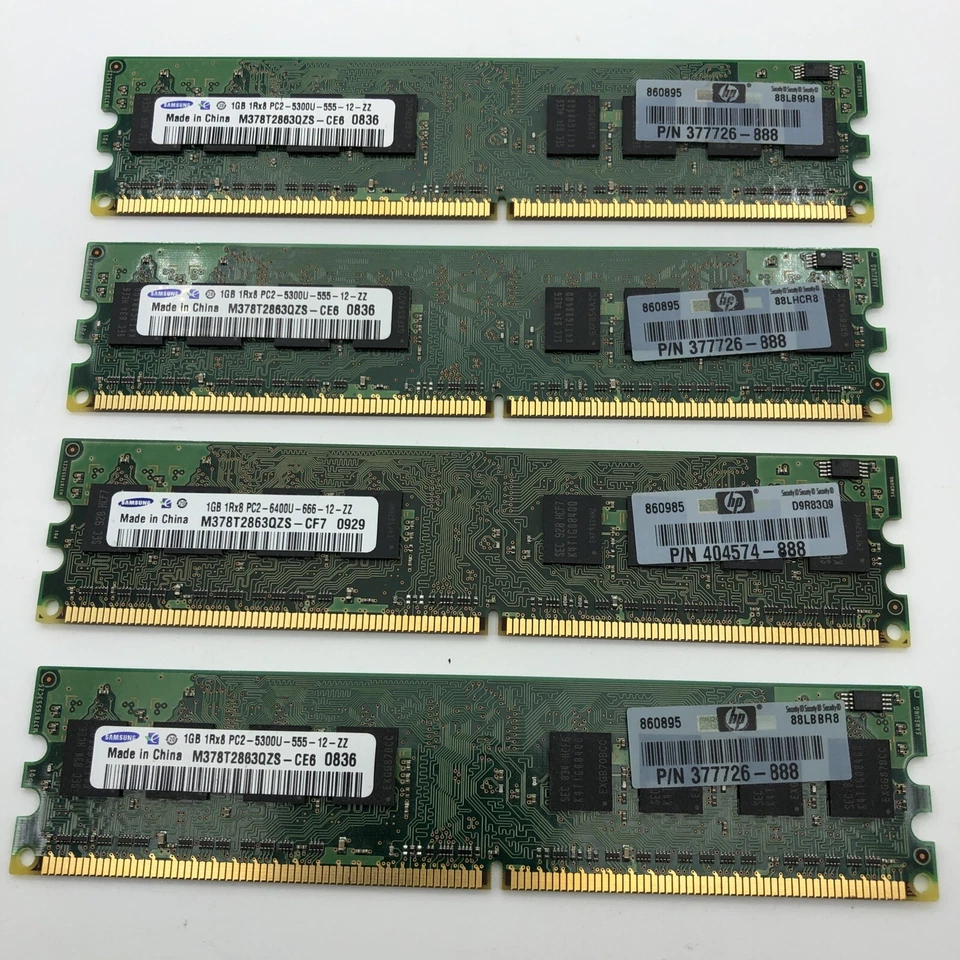 Genuine HP 1GB 404574 PC2-6400 800mhz 1Rx8 DDR2 Samsung Non ECC Memory RAM - Image 4 of 4