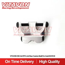 Vitavon CNC Alu link riser custom build for Axial SCX10 III silver