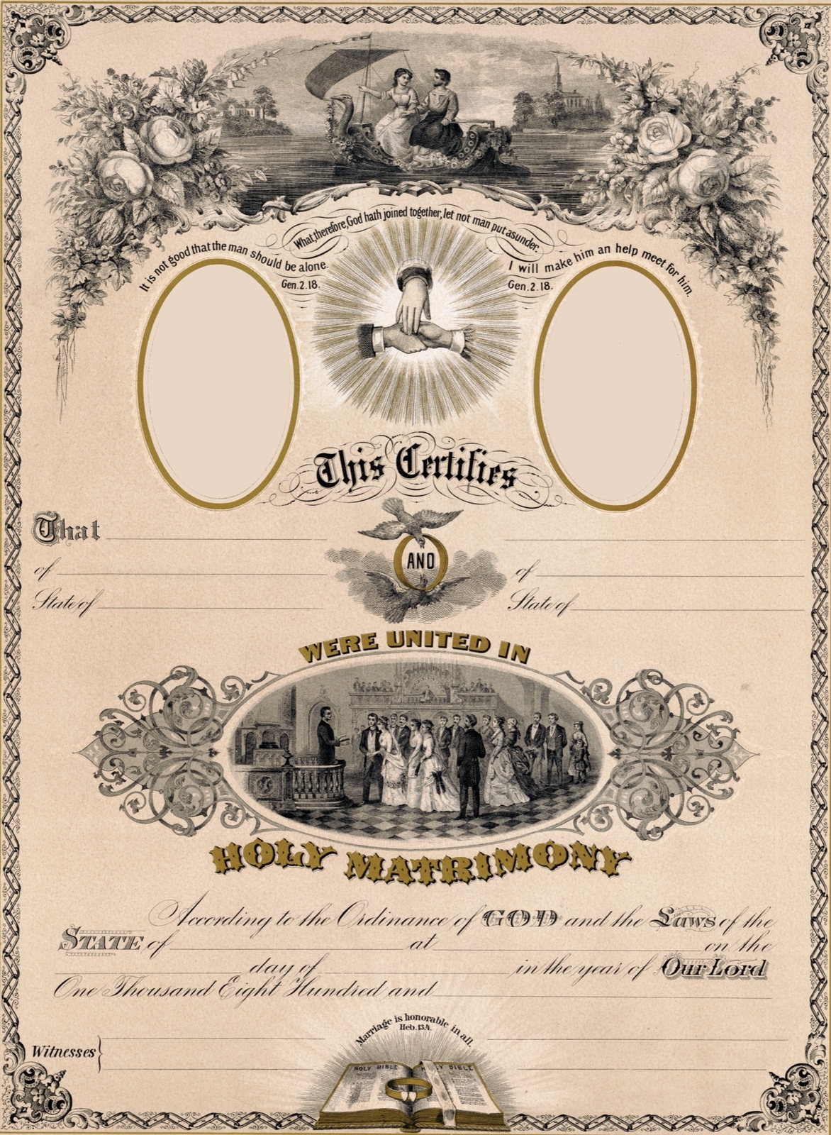 Wall Decor Poster.Wedding planner designs.Victorian married certificate ...