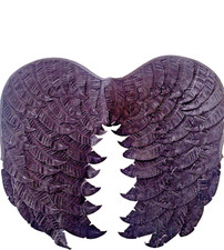 Black Angel Wings Halloween Cosplay Costume Velvety Feathers Clear Adj Straps