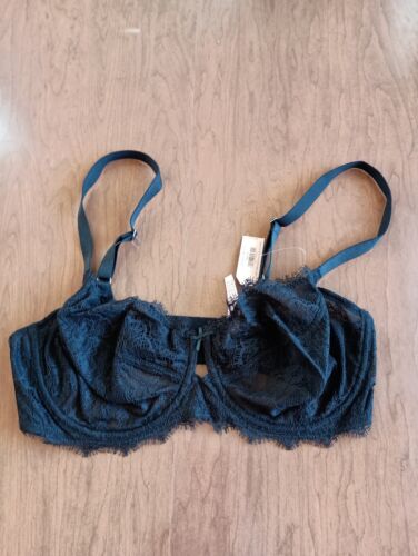 Dobreva Women's Black Underwire Lace Bra 38DD