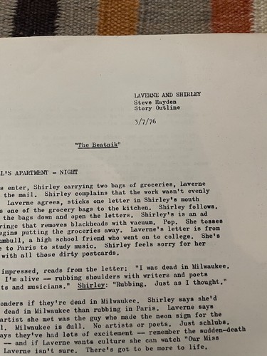 Laverne und Shirley Orig Script Outline Lot The Researcher The Beatnik 1970s - Bild 4 von 10