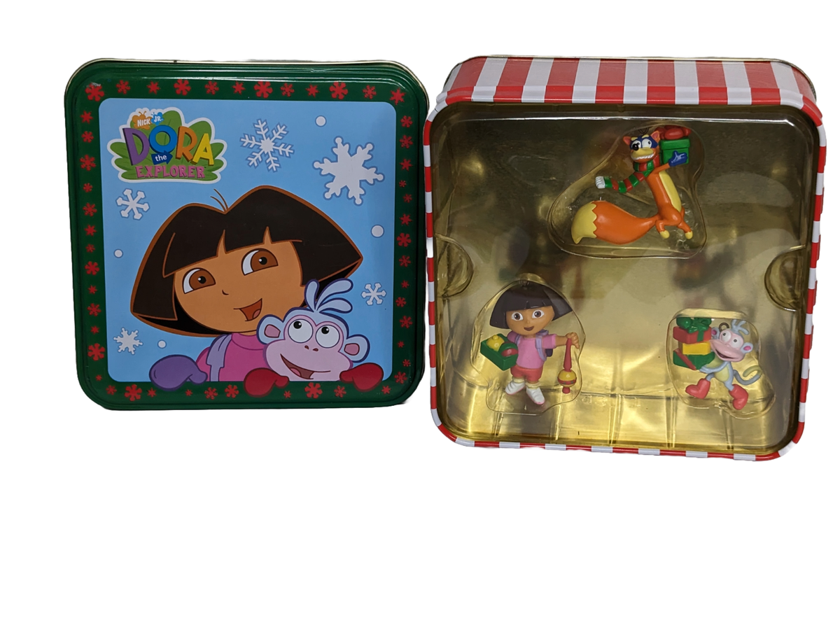 Dora The Explorer Friends Ornament Trio Set, With Tin Box