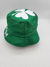 Irish Green Reversible Bucket Hat St. Patrick's Day Black White Shamrock