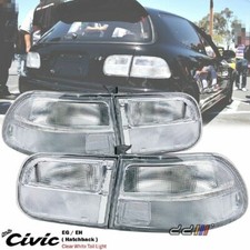White Albino Rear Tail Light Lamp For Honda Civic Hatchback Eg Eg6 Eh 1992-1995 White Albino Rear Tail Light Lamp For Honda Civic Hatchback Eg Eg6 Eh 1992-1995