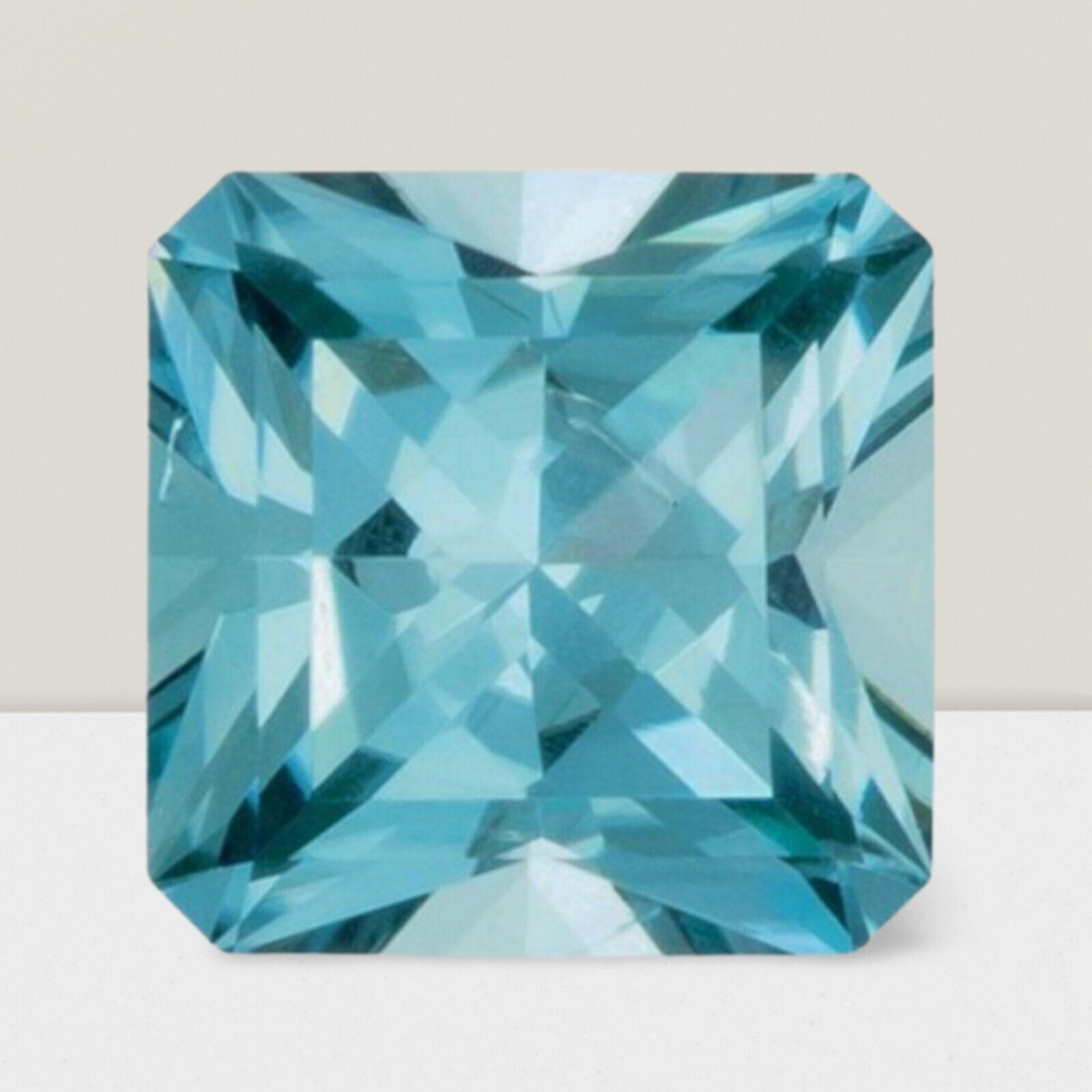 Blue Tourmaline Asscher Cut Gemstone 0.60 Cts - 5 mm Flawless Loose Gem