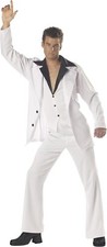 Disco Dude 70's Retro Suit Saturday Night Fancy Dress Up Halloween Adult Costume