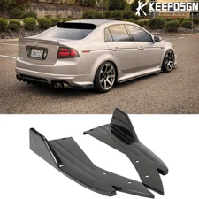 For Acura TL 2004-2008 Rear Bumper Lip Diffuser Splitter Spoiler Glossy Black