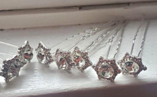 CraftbuddyUS 12 x CRHP5 15mm Crystal Hexagon Rhinestone Diamante Wedding Bridal