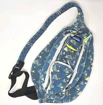 Kavu Rope Bag Aztec Print Canvas Sling Backpack Multicolor  display picture 3