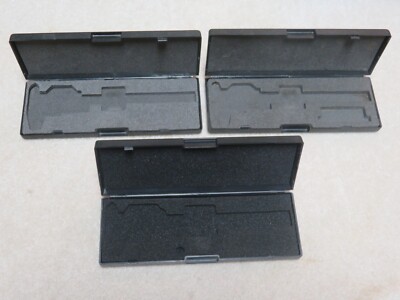 Lot of (3) Empty 6'' Plastic Caliper Storage Case calipers vernier box digital