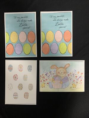 Lot Of 4 / Sunrise Greetings, Dena & Friends Easter Cards
