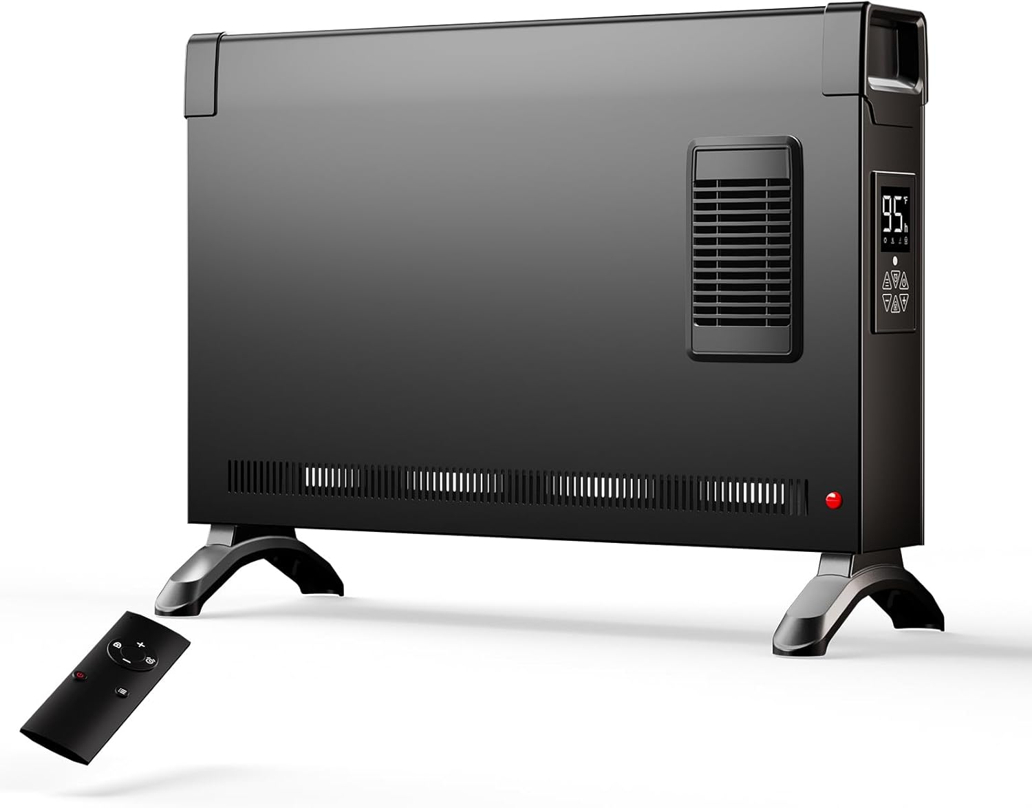 Portable Electric Heaters-1500W Convection Panel Heater with Fan & ECO Mode, Qui