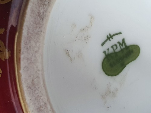 STUNNING KPM GERMAN LUSTRE POTTERY VASE, EARLY-MID 20TH CENTURY, BUTTERFLIES - Picture 7 of 9